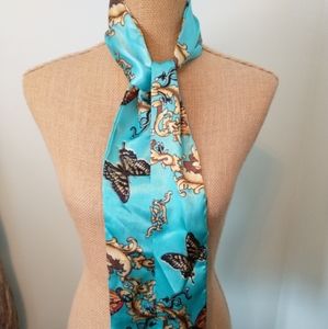 Blue Butterfly Neck Sash